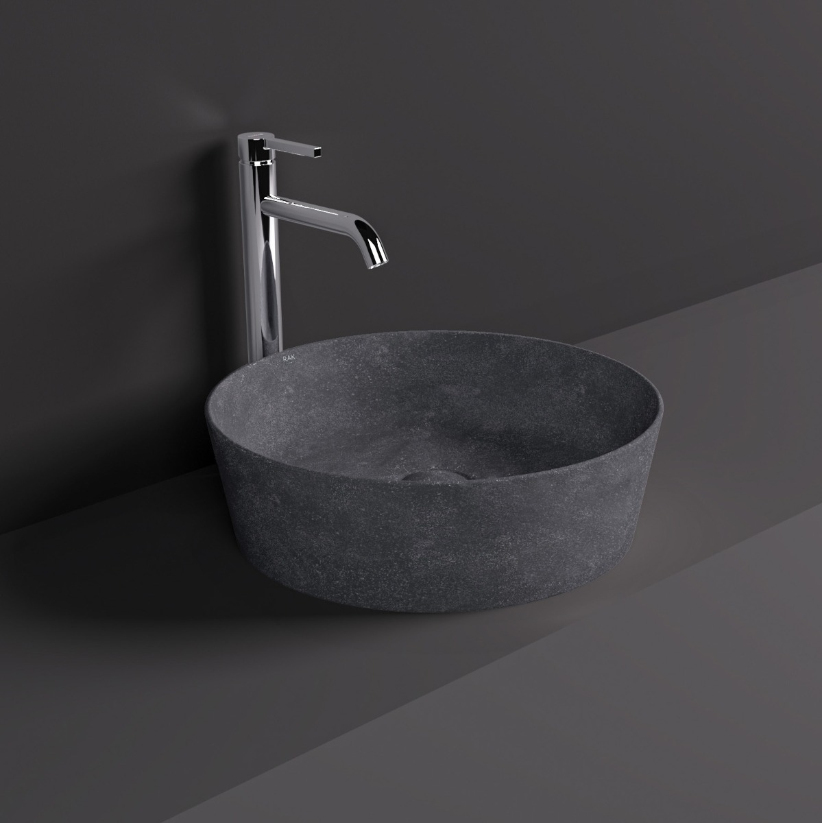 Rak Skin ronde waskom 42cm antraciet beton