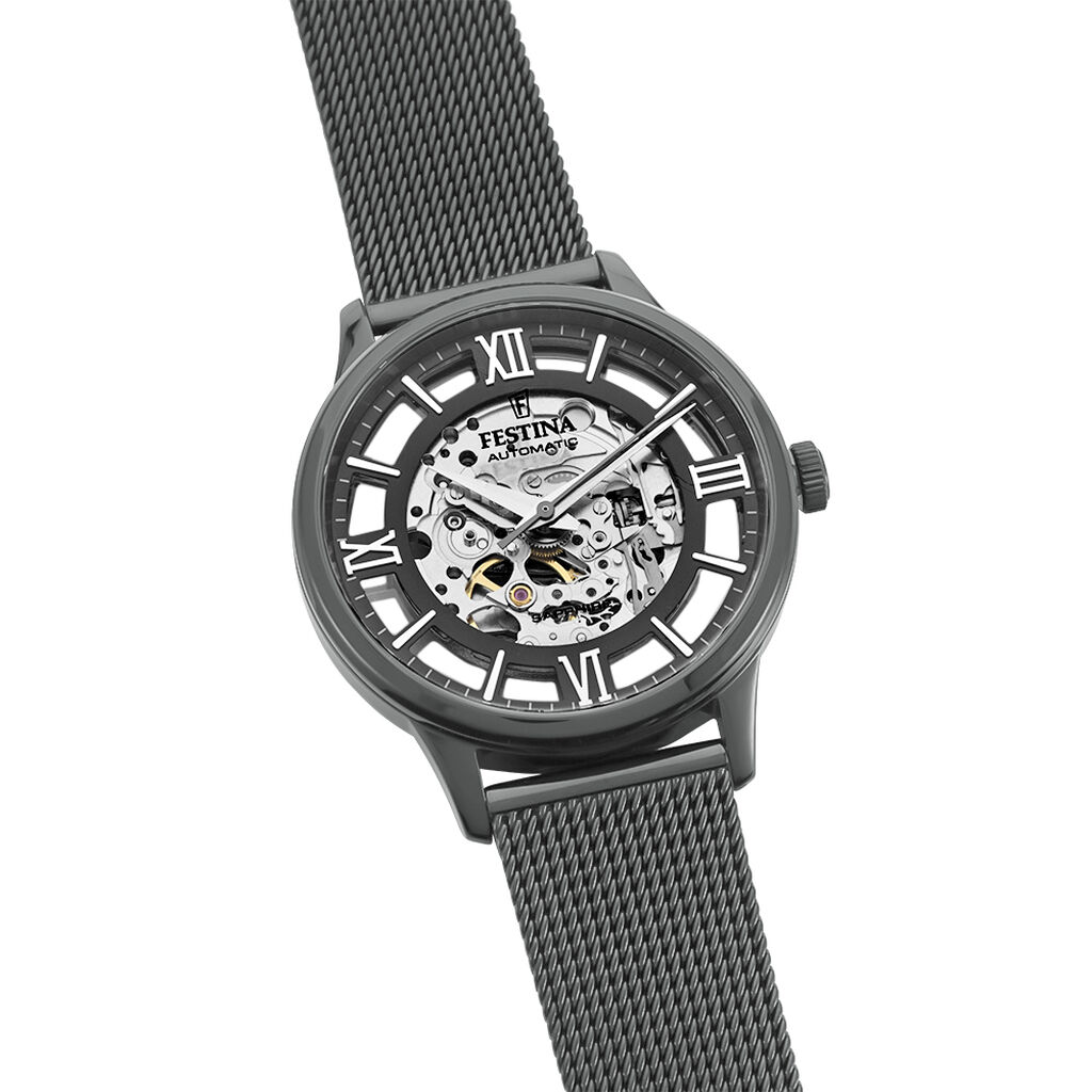 Montre Festina Skeleton Automatic Blanc