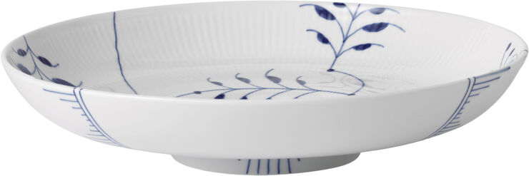 Royal Copenhagen Blå Mega Riflet 34 cm Fad Hvid