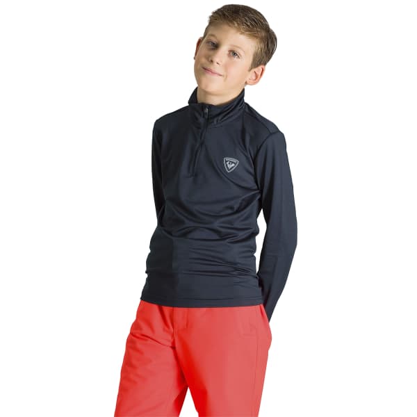 Sweat polaire ROSSIGNOL BOY 1/2 ZIP WARM STRETCH 200 BLACK