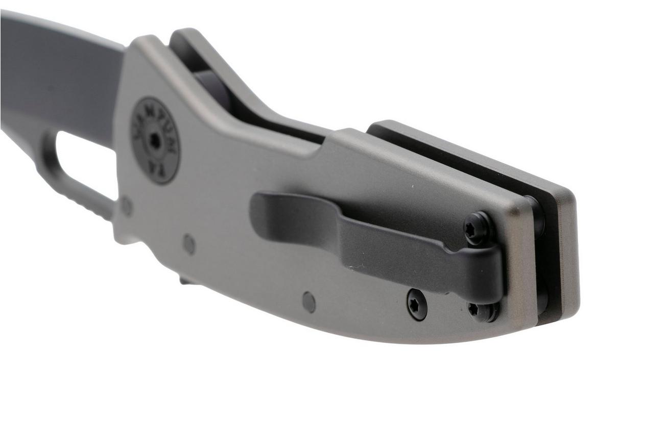 Demko Nano-Shark, NANO-20CV-ARTILLERY GREY ALUM-SF, Stealth DLC CPM 20CV Shark Foot, Artillery Grey Aluminum zakmes