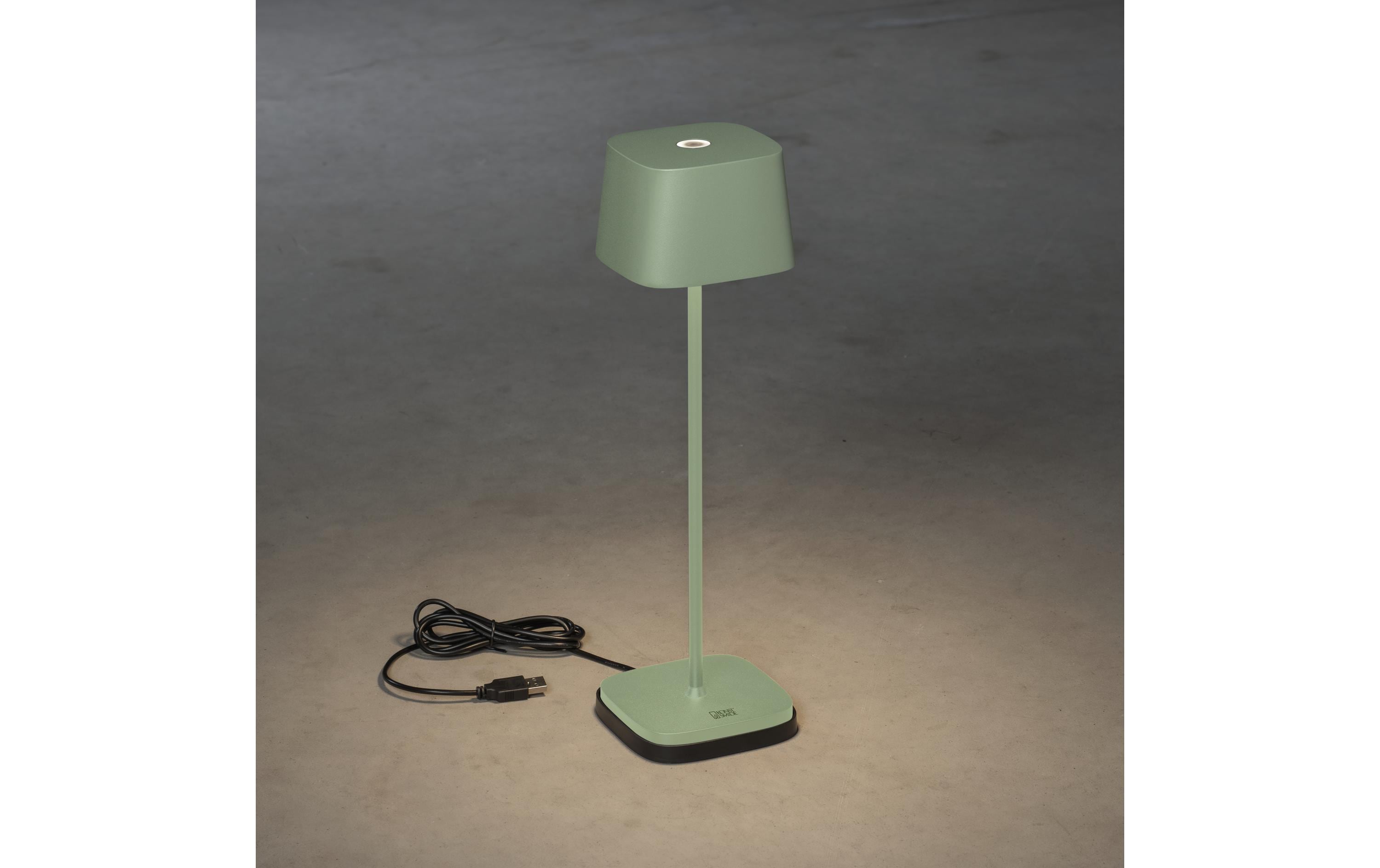 Akku-Tischleuchte USB Capri, 2700-3000 K, 2.2 W, MintgrünAussenleuchte