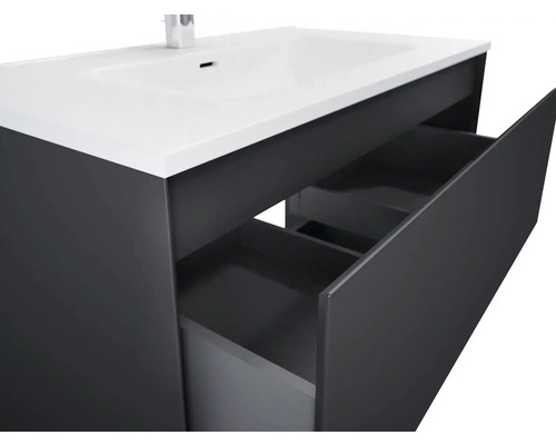 Jungborn wastafelmeubel DECEM BxHxD 800 x 635 x 458 mm Frontkleur zwart mat