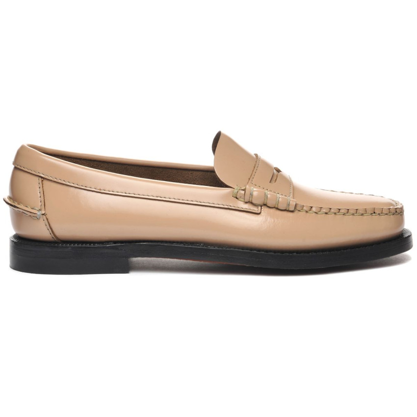 CLASSIC DAN PIGMENT BEIGE MOCASSIN-Mocassin pour femme en cuir brossé