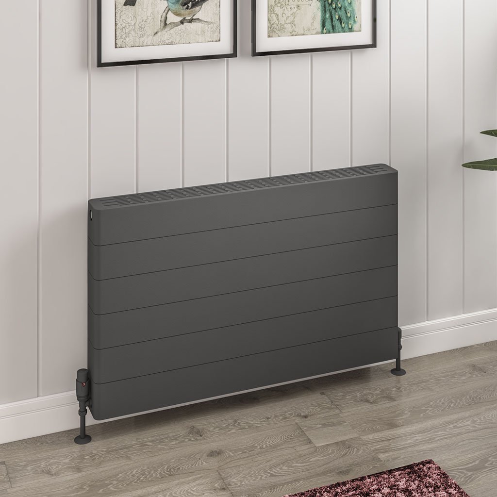 Eastbrook Keynsham paneelradiator met streep 100x60cm 1971W antraciet