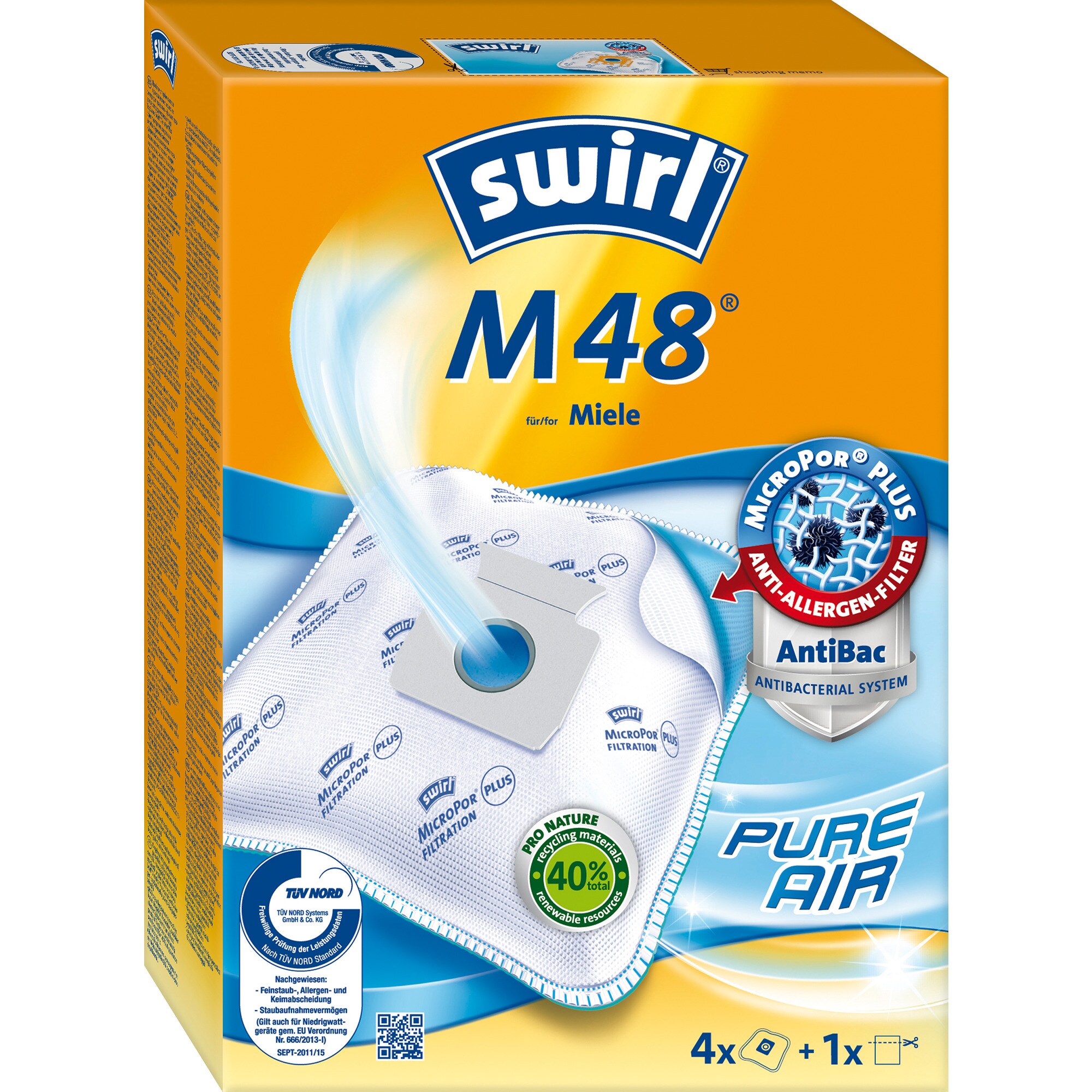 Swirl Staubsaugerbeutel Staubsaugerbeutel M48 EcoPor