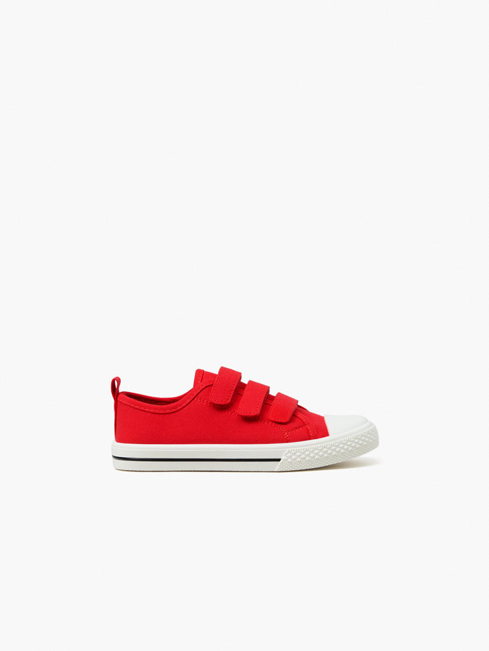 Tênis com biqueira de malha - Vermelho