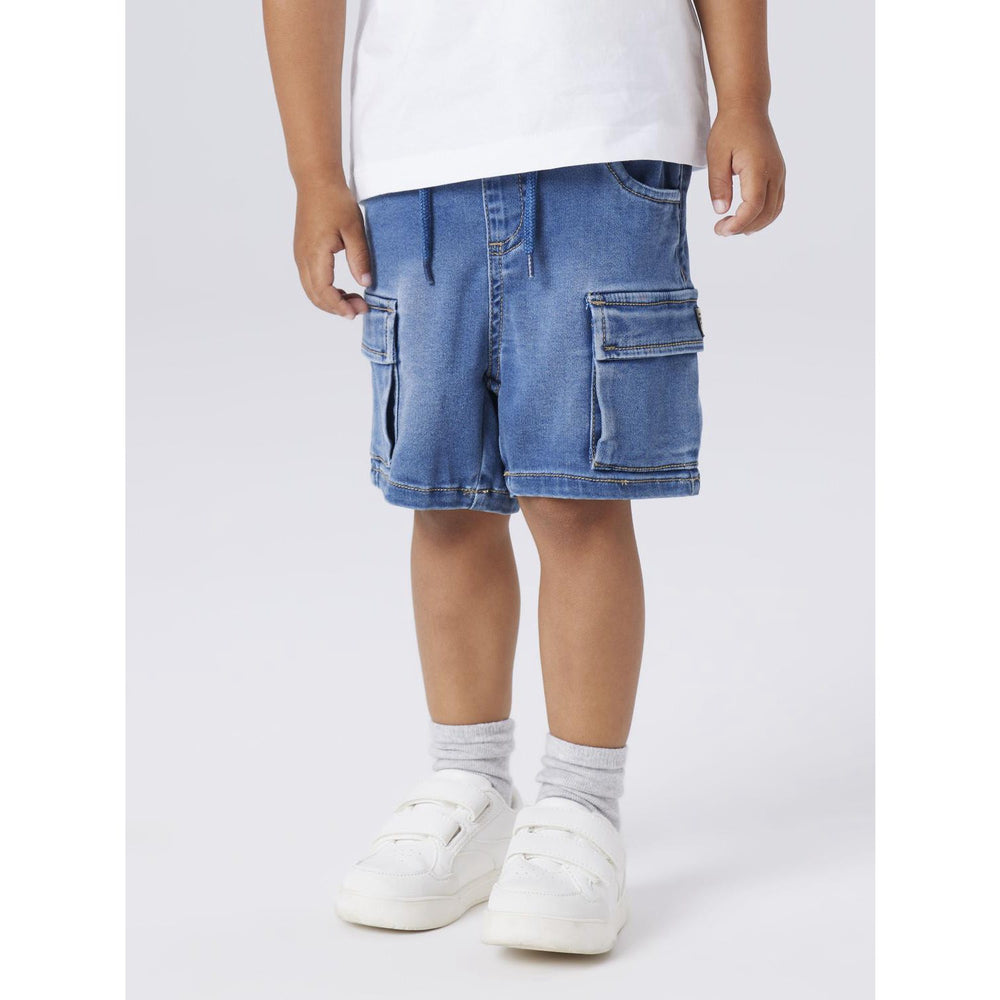 Køb Name It Denim Blue Nmmben Baggy Dnm L Shorts 8610-To Noos