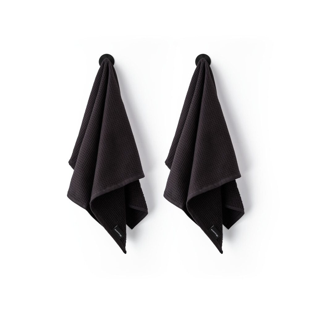 ZO Handdoek Gerecycled Katoen Antraciet2 stuks