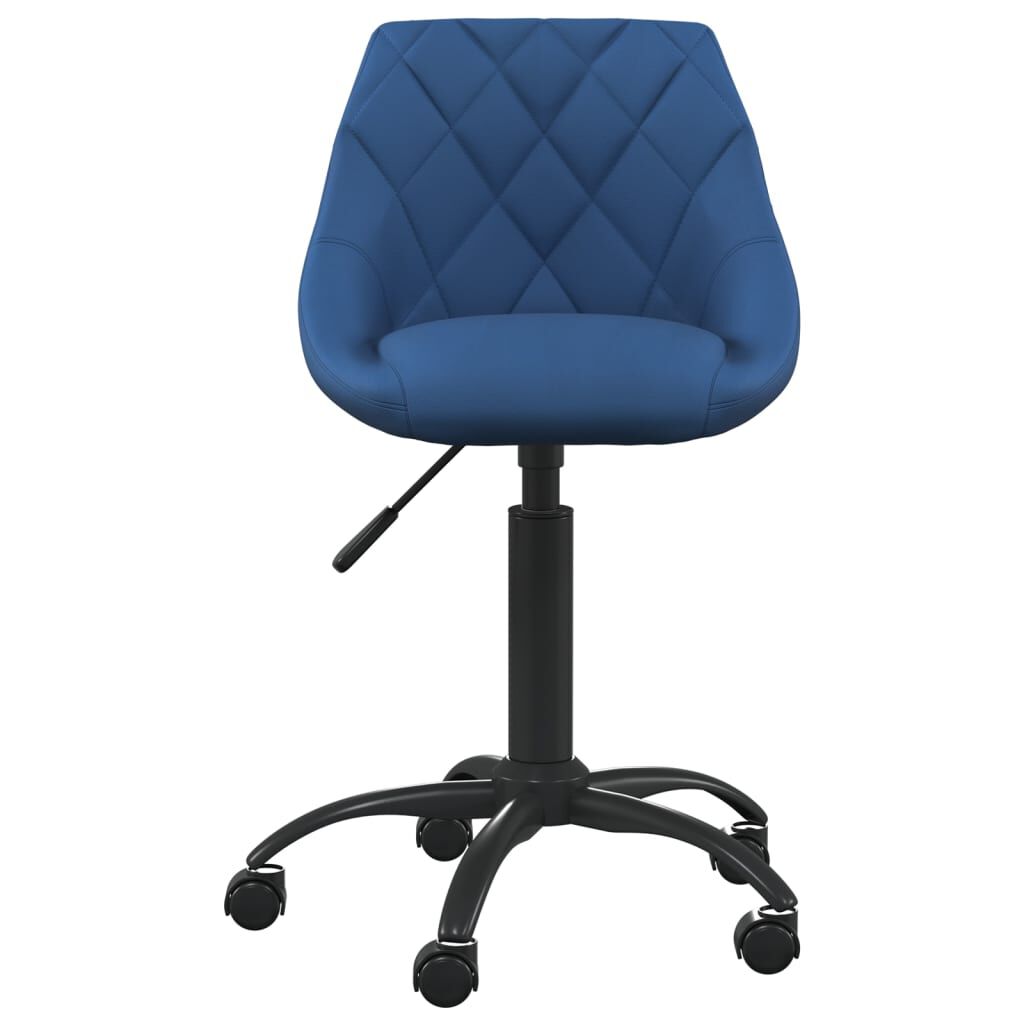 vidaXL Blauwe fluwelen bureaustoel