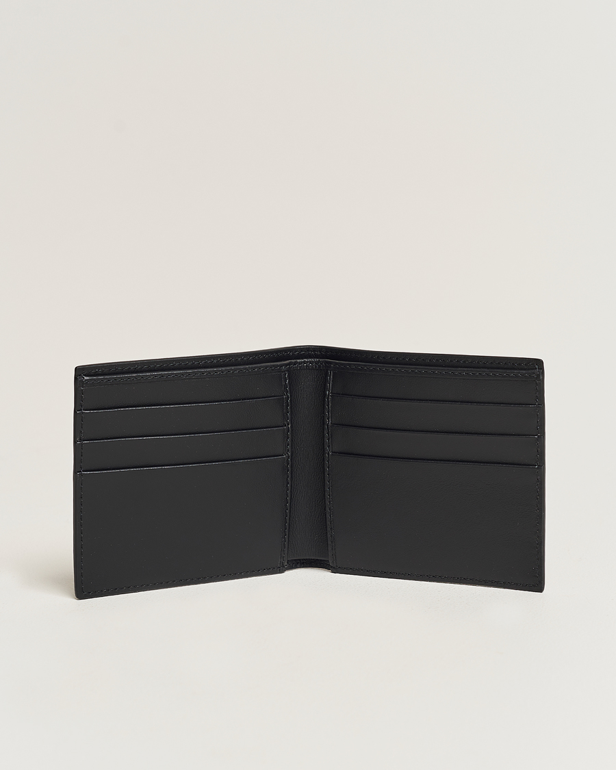 Smythson Panama 6 Card Wallet Black Leather