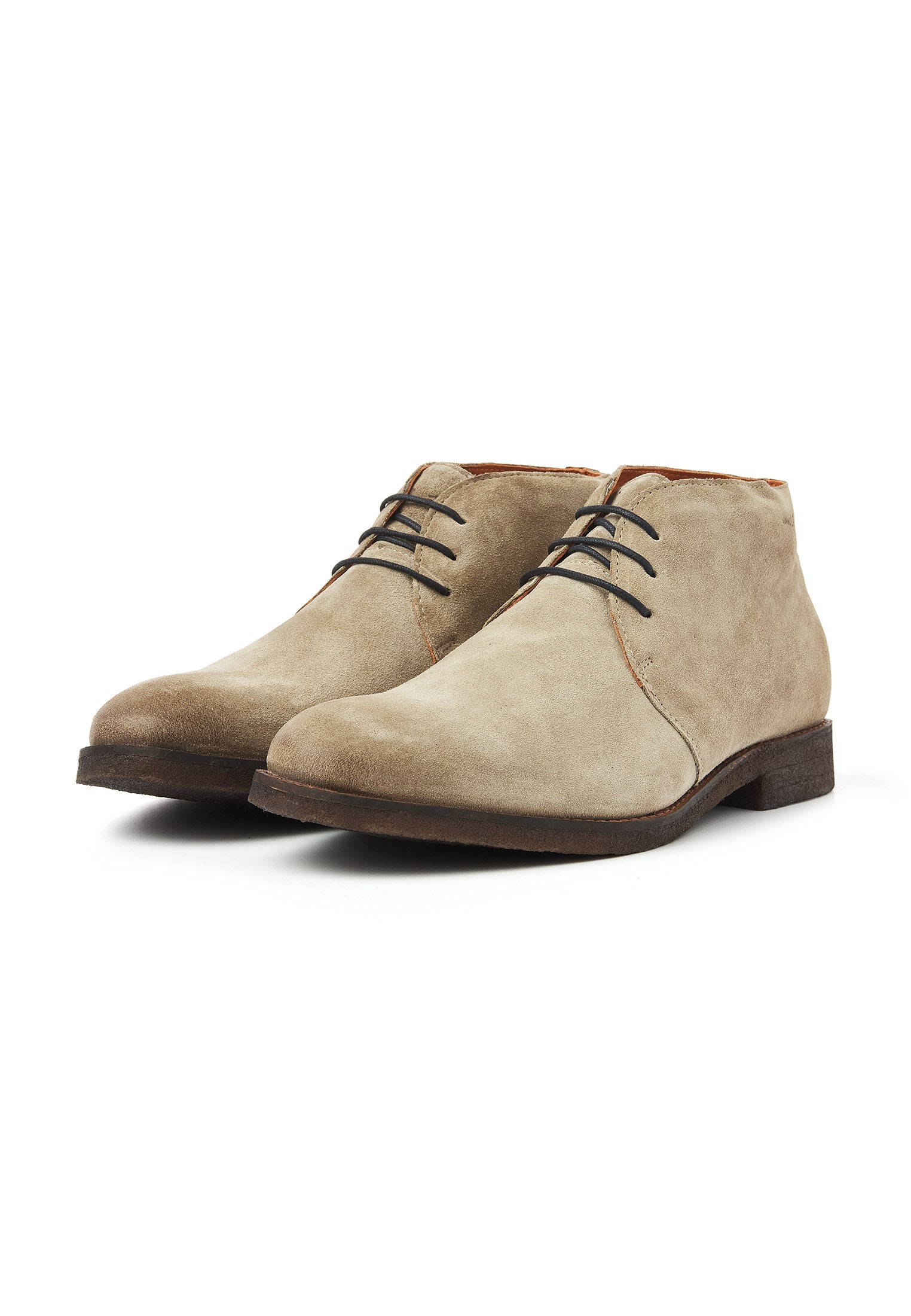 Taupe suède Chukka halfhoge veterschoen