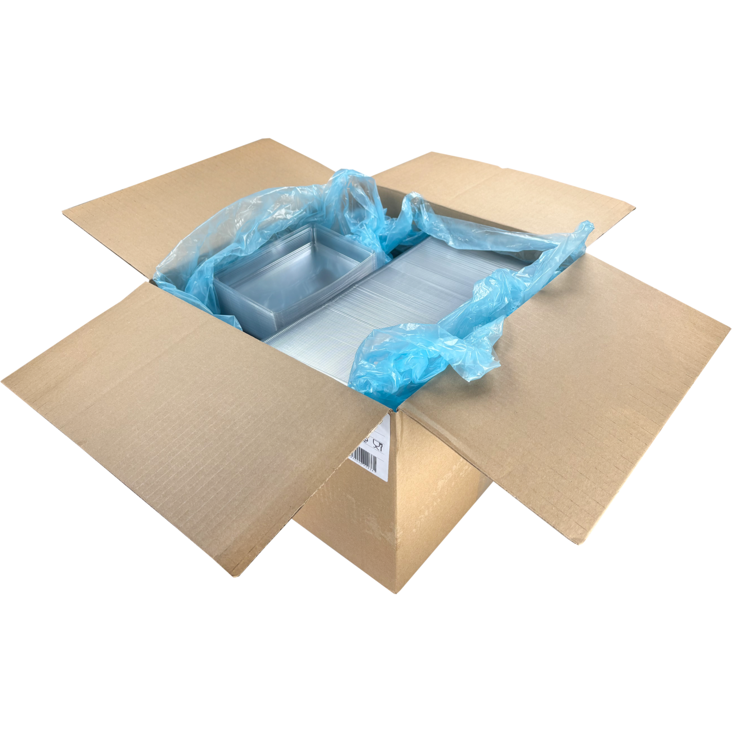 Deksel, sushitray, Gerecycled PET, rechthoekig, 208x138x27mm, transparant