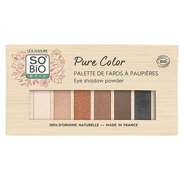 Paleta de Sombras Léa Nature SO BiO étic N°01 com 6 Tons Orgânicos