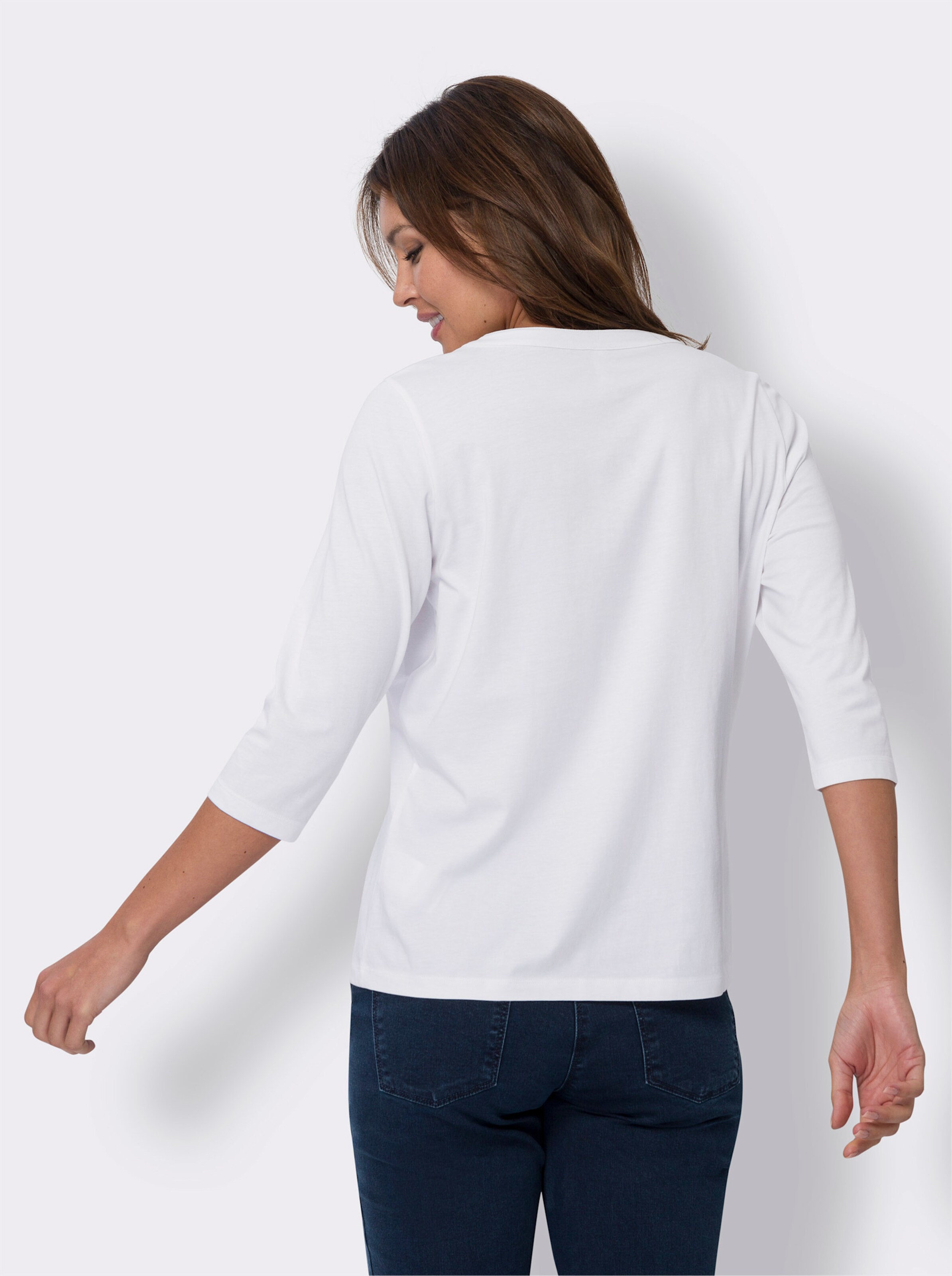 34-Arm-Shirt aus Baumwolle