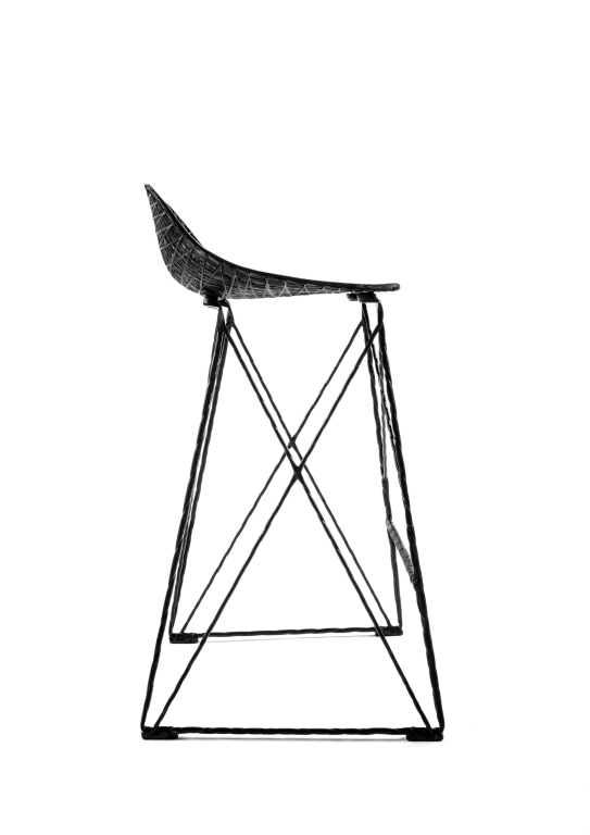 Moooi Carbon Low barkruk H66 zwart