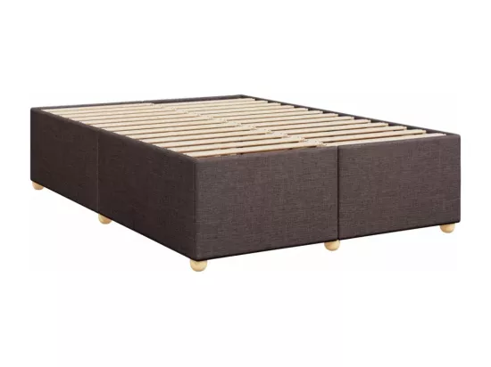 Sommier à lattes de lit avec matelas Marron foncé 160x200 cm
