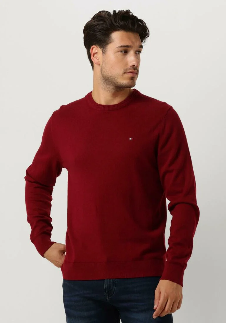 TOMMY HILFIGER rode tommy hilfiger trui pima org ctn cashmere crew neck