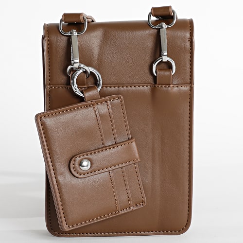 Ensemble Sacoche Et Porte-Cartes Marron