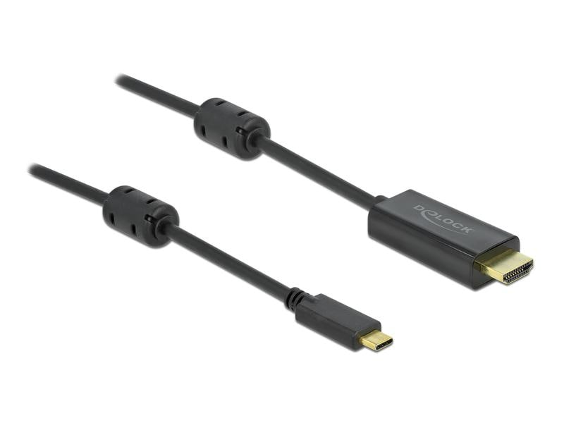 Delock Kabel USB-C  - HDMI , 4K/60Hz, aktiv, 2 m Delock Aktives USB Type-C zu HDMI Kabel (DP Alt Mode) 4K 60 Hz 2 m