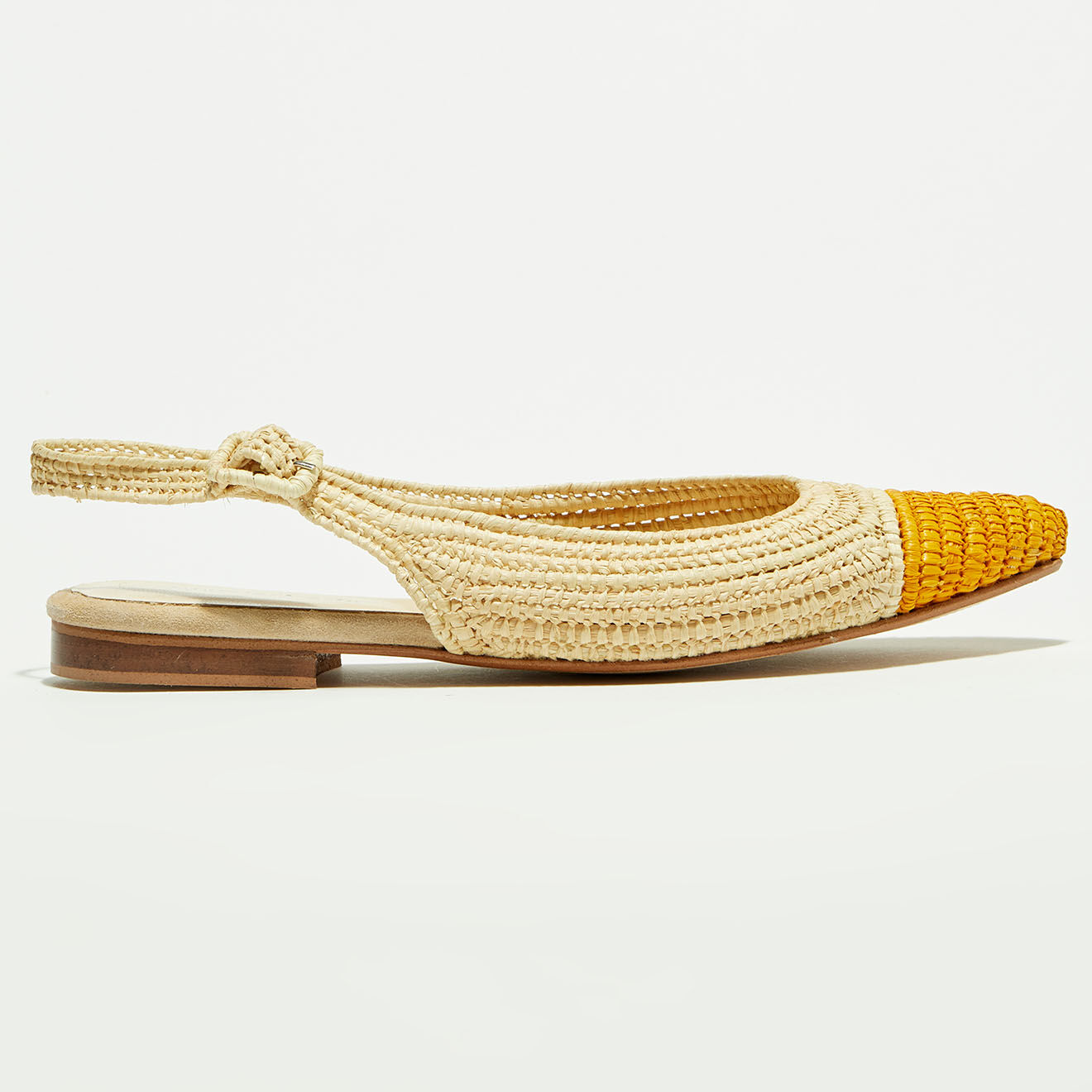 Quartier Latin Slingbacks en Raphia naturel/papaya