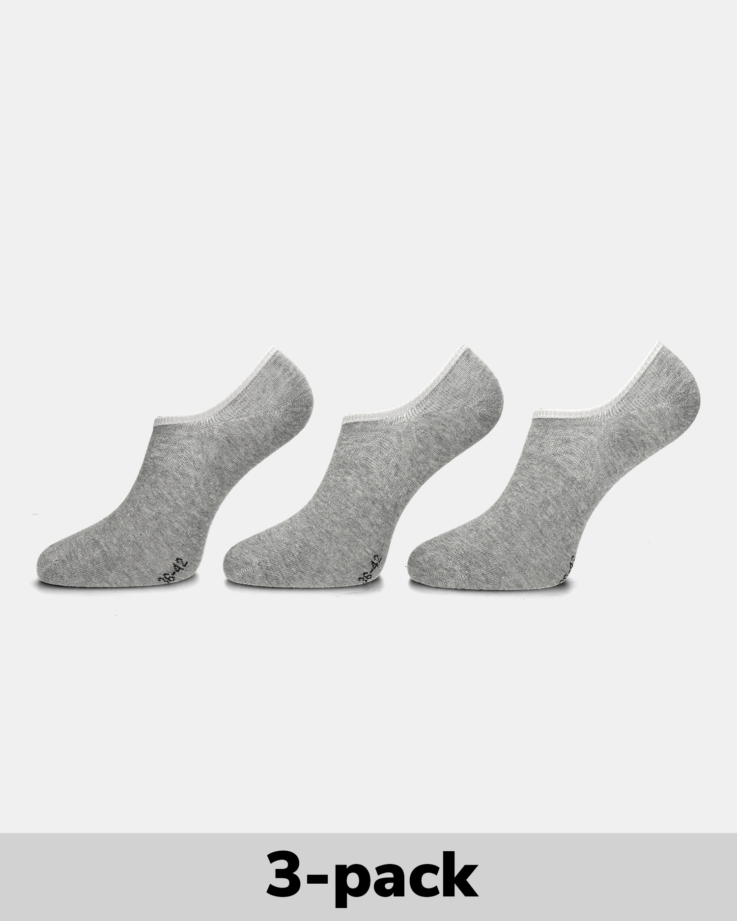 Nelson 3-Pack Sneakersokken Sokken  - grijs