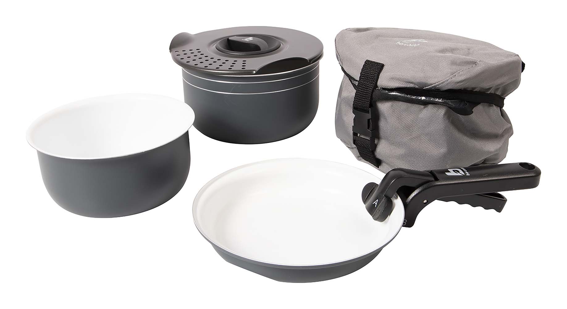 Bo-Camp keramische coating 5-delige trekking pannenset
