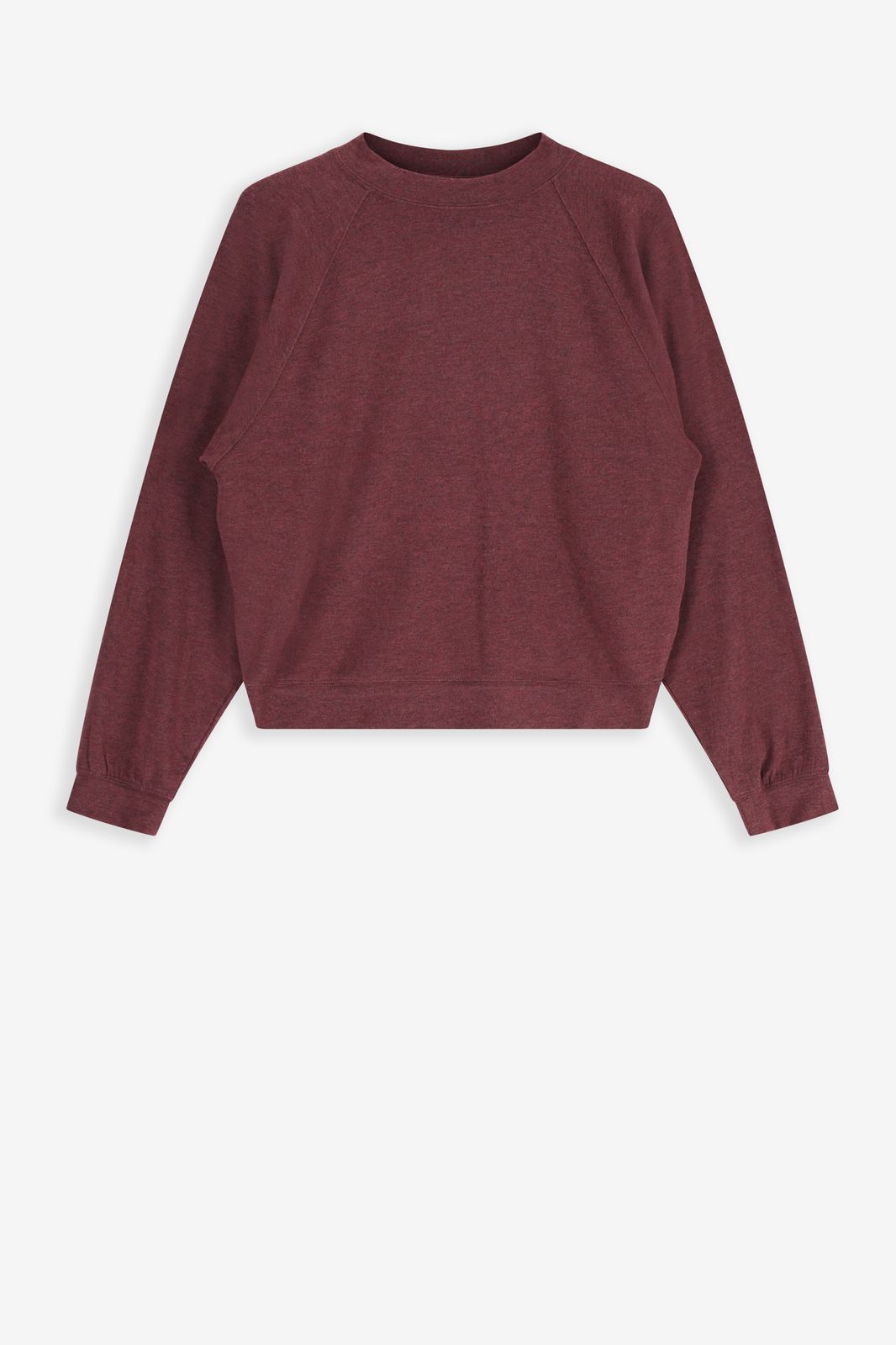 Donkerbruin melange raglan T-shirt