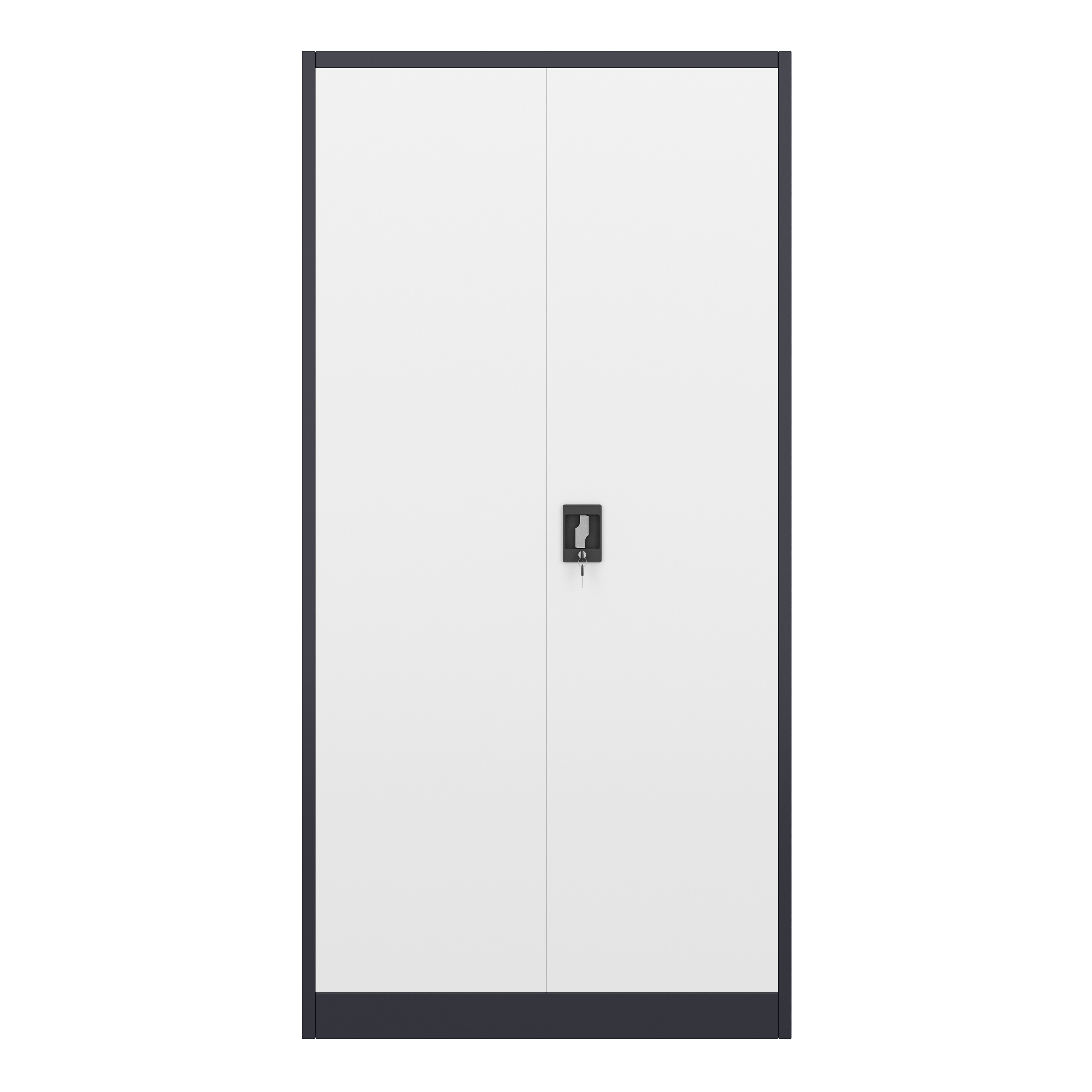 Aktenschrank mit 5 Böden 90 x 180 cm weiss/anthrazit