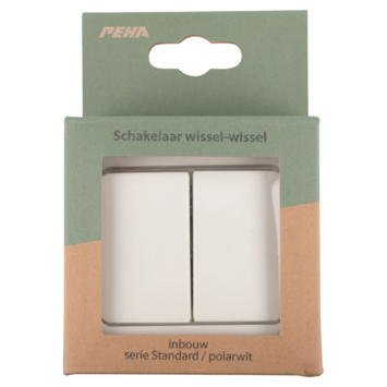 PEHA Standard wissel-wisselschakelaar wit