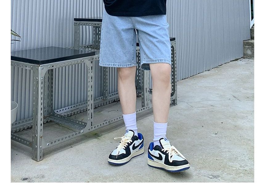 Denimot - Bermudashorts met hoge taille van denim