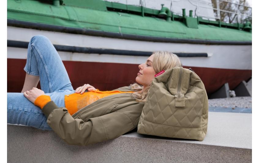 Umhängetasche Allrounder L Rhombus OliveTasche aus recyceltem Material