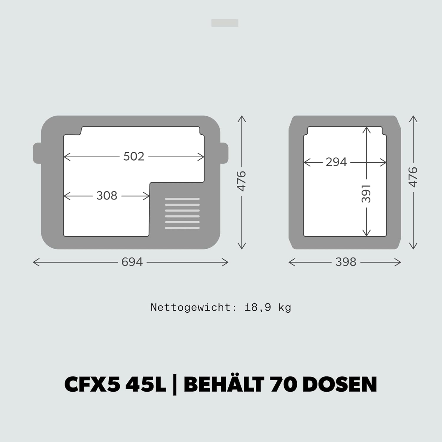 DOMETIC CFX5 45 - Tragbare Kompressor Kühlbox 45L - 12/24V 240V - Elektrische Kühlbox, Gefrierbox Auto - Mini-Kühlschrank für Lkw, Boot, Reisemobil