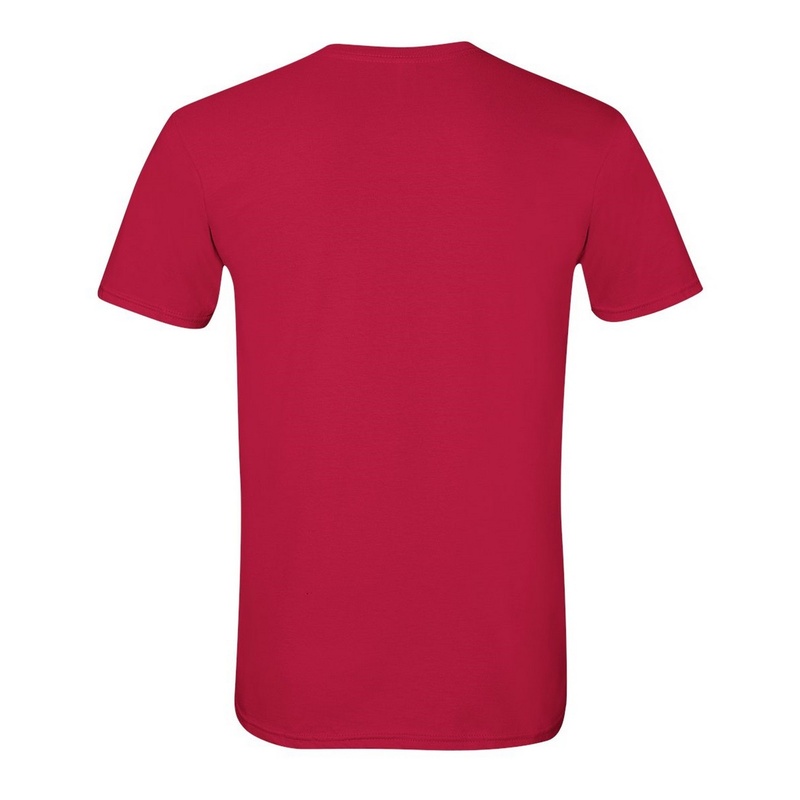 Camiseta básica de manga curta macia, 100% algodão grosso, Gildan
