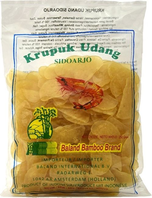 Baland Bamboo Krupuk Udang Sidoarjo (ongebakken) 250g