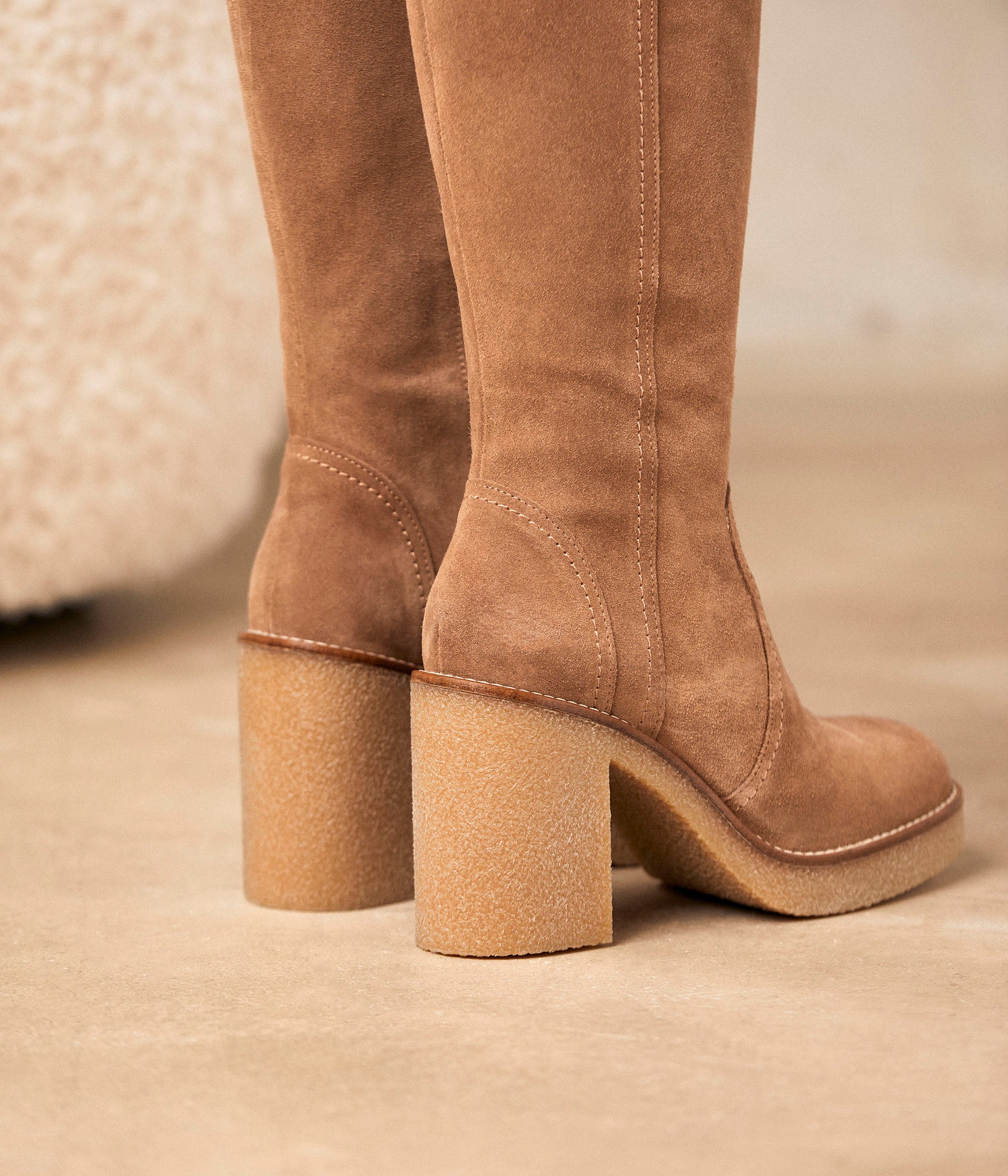 Bottes cuir velours Asha