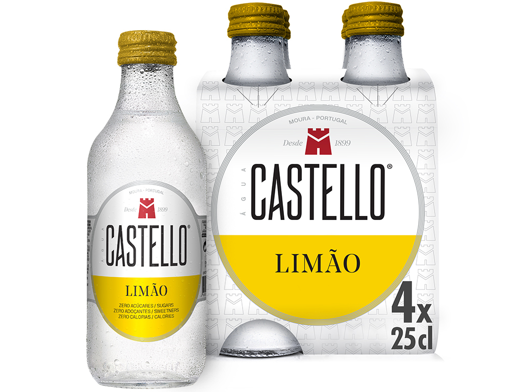 ÁGUA CASTELLO COM GÁS LIMÃO 4X0.25L