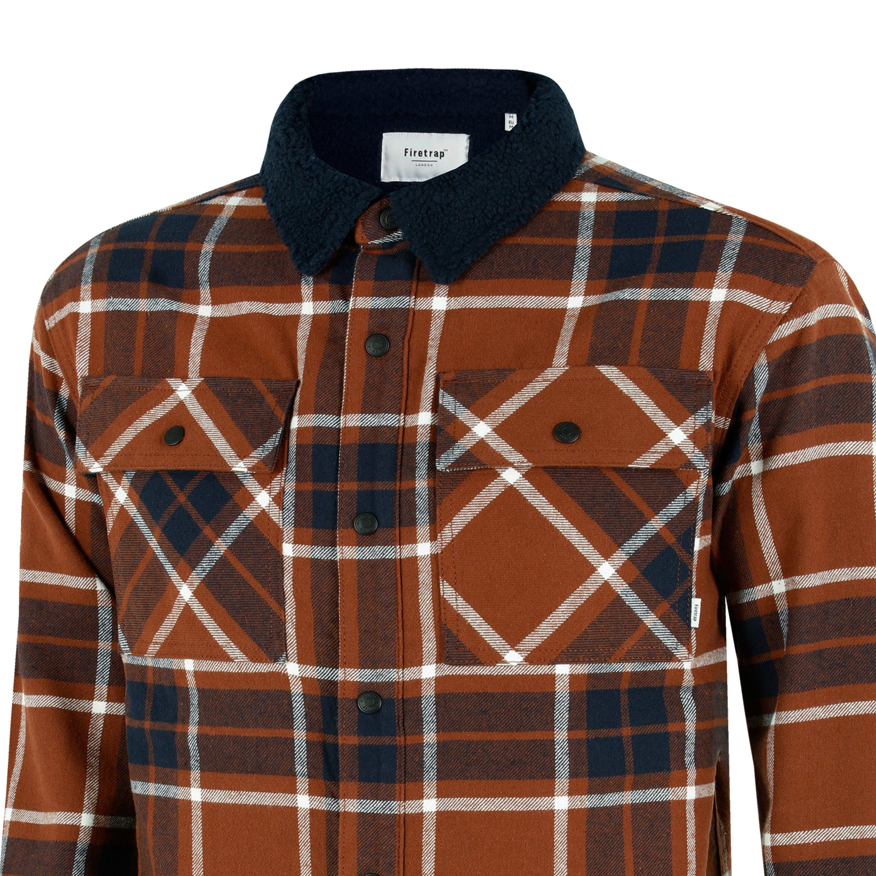 Firetrap Borg Check Overshirt Mens