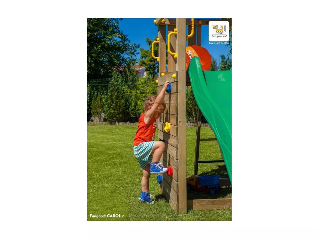 Aire de jeux Carol 2 - Toboggan Bleu - Fungoo