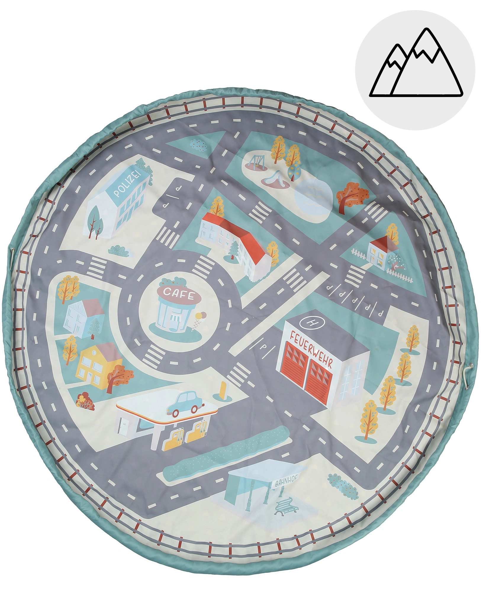 Outdoor-Spielzeugsack STADT (140cm) in moosgrün