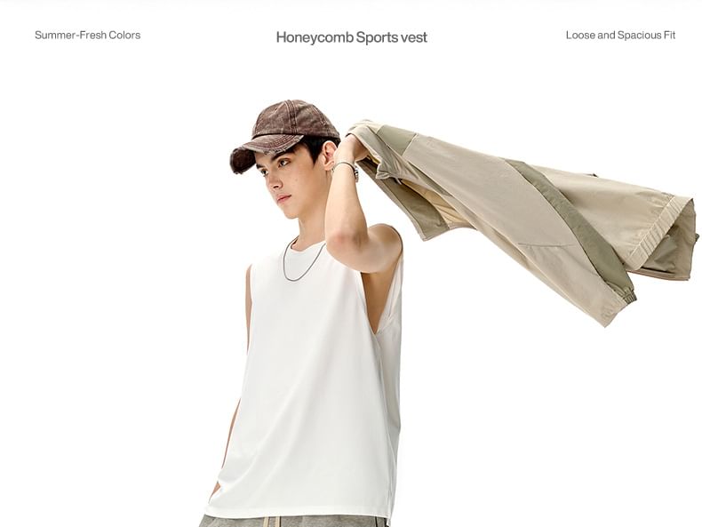 Newin - Ademende honingraat tanktop