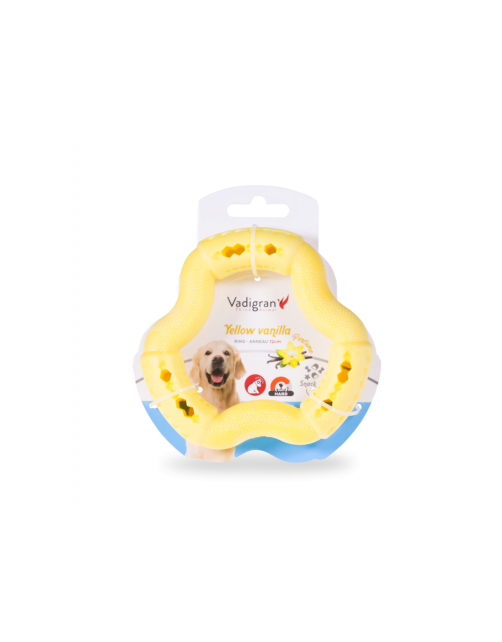 Vadigran Tpr Ring Yellow Vanilla Geel - Hondenspeelgoed