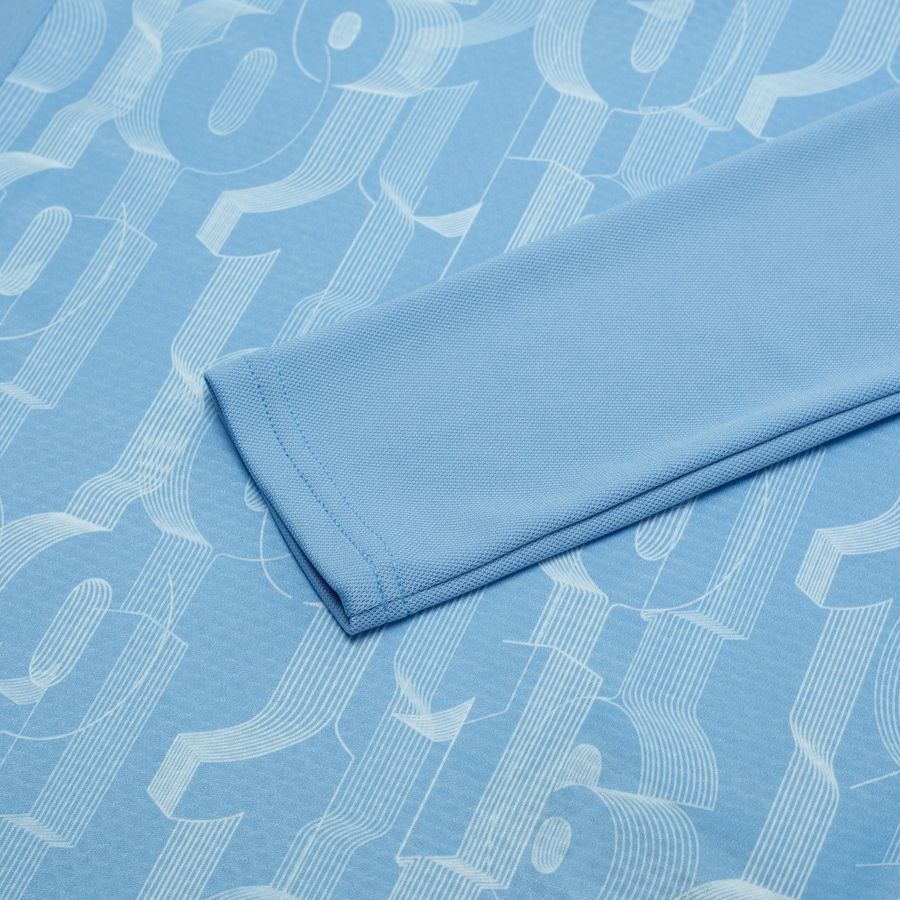 Manchester City Maillot d'Entraînement Avant-Match Fermeture Éclair 1/4 - Bleu Clair/Blanc Enfant