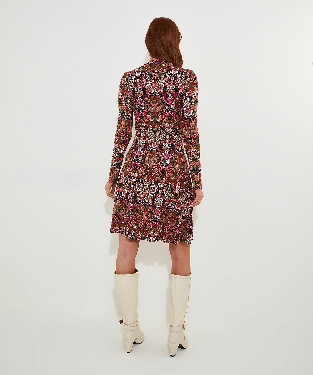 JOE BROWNS<br>Vestido de malha estampada, gola alta