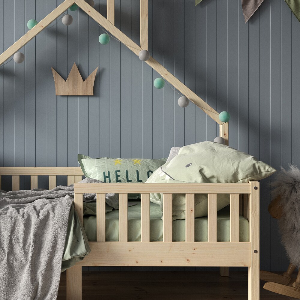 VitaliSpa Hausbett Kinderbett Spielbett Noemi 80x160cm inkl. Matratze natur