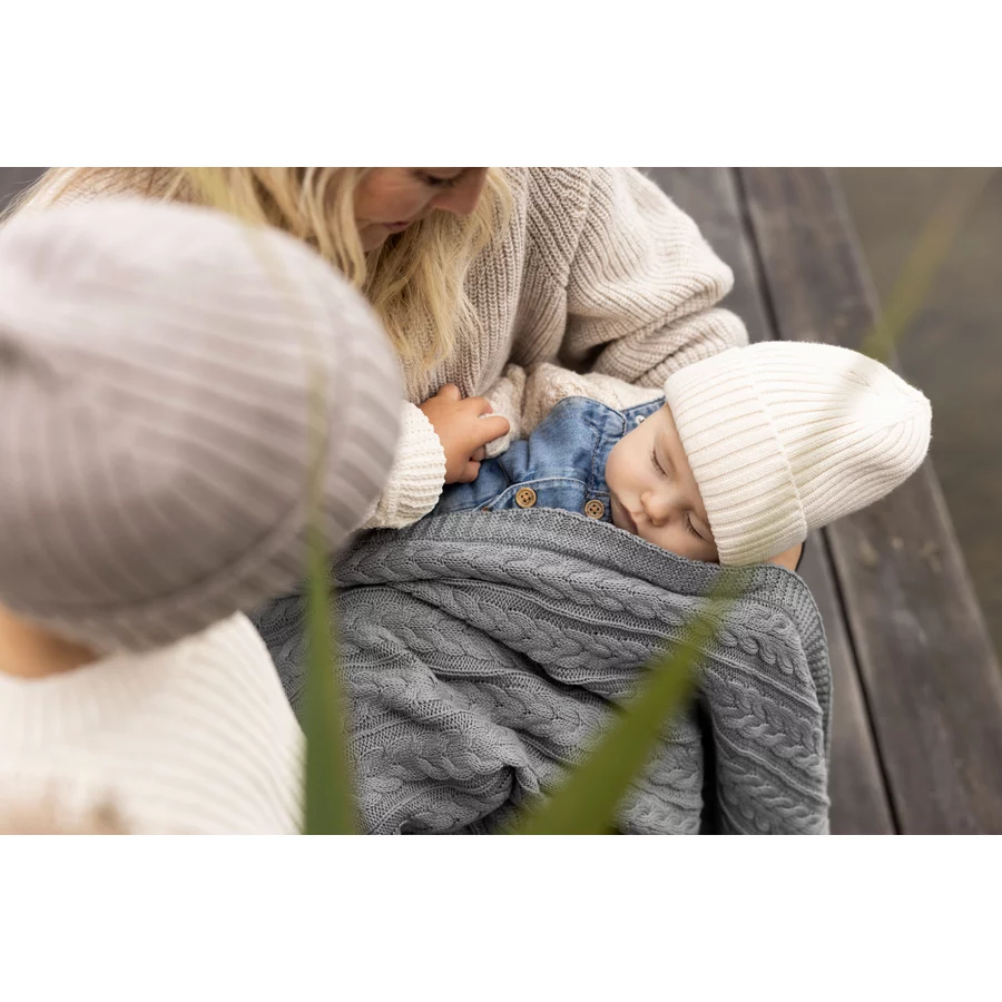VINTER&BLOOM Kuscheldecke Cuddly Misty Grey