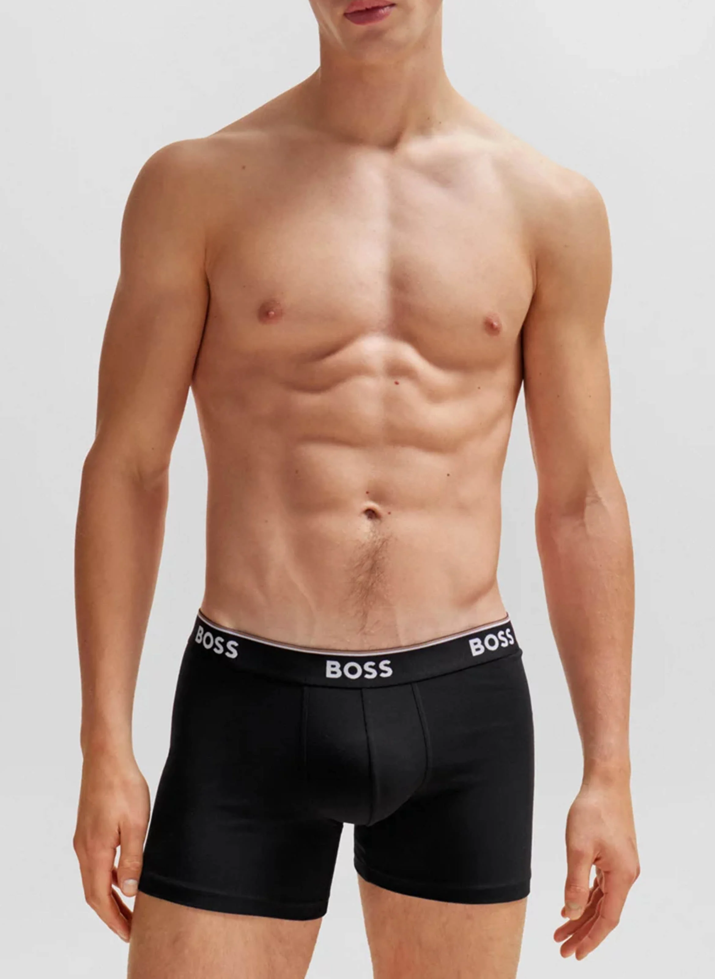 Lot de 3 boxers en coton stretch| Argent