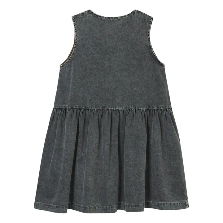 Main Story Robe Bouton Coton Bio | Denim noir