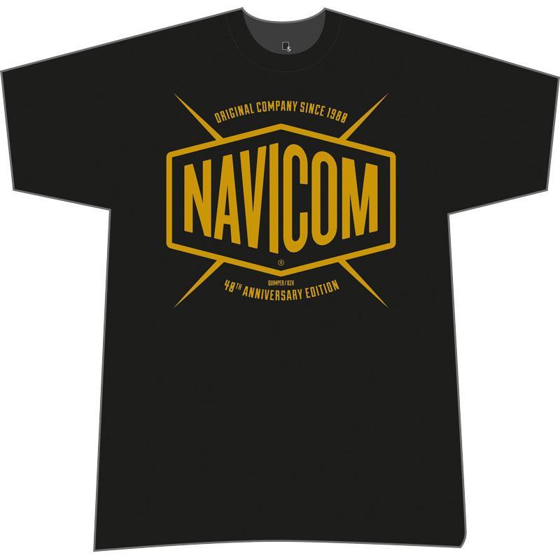 Tee Shirt Manches Courtes Homme Navicom 2020 Anniversaire 40 Ans - Noir