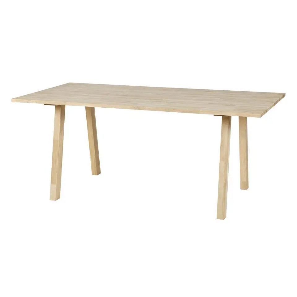 WOOOD Tablo Tafelblad Incl. A-Poot - Onbehandeld - Eiken - 74,4x200x90